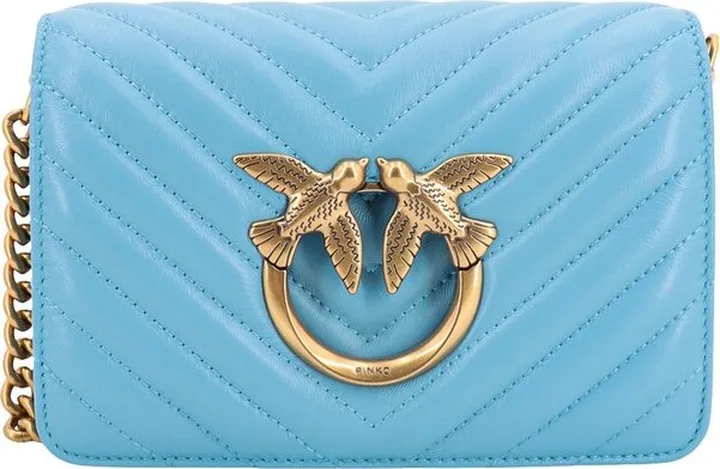 Pinko Love-Birds Quilted Chain-Linked Crossbody Bag