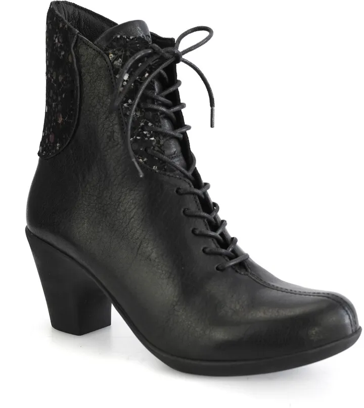 Jalil Chunky Heel Lace-Up Boot