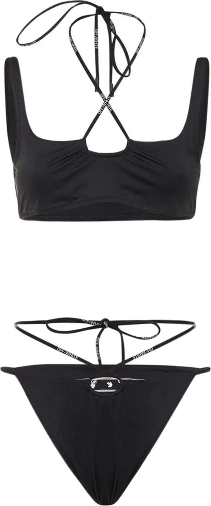 Crisscross coulisse bikini set