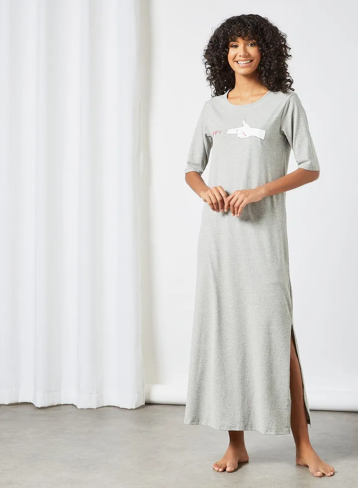 Maxi Nightdress Grey