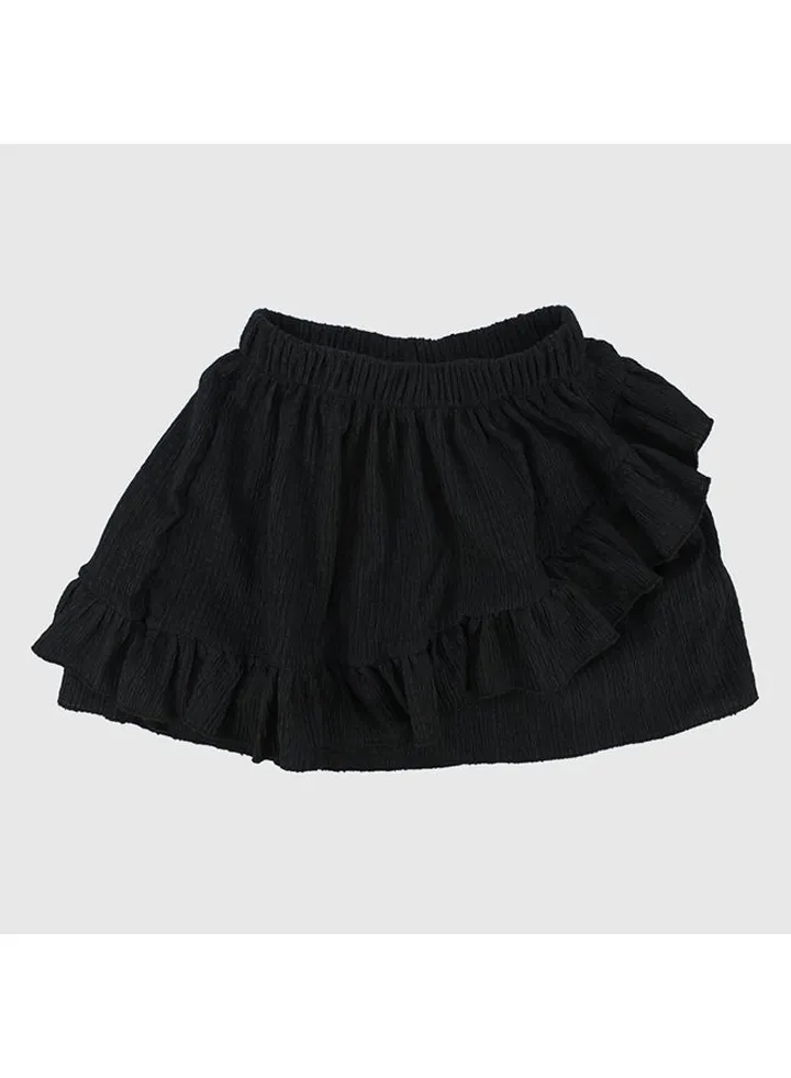 Black Ruffled Skirt