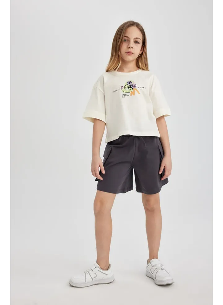 Girl Cargo Fit Knitted Shorts