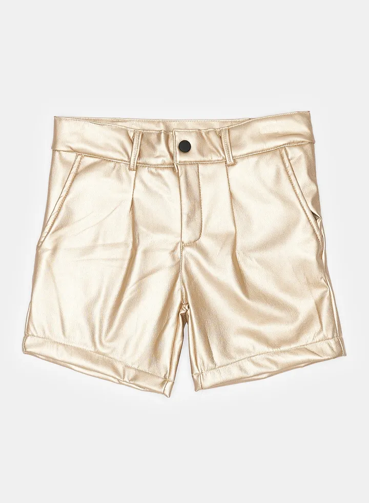 Girls Leather Shorts