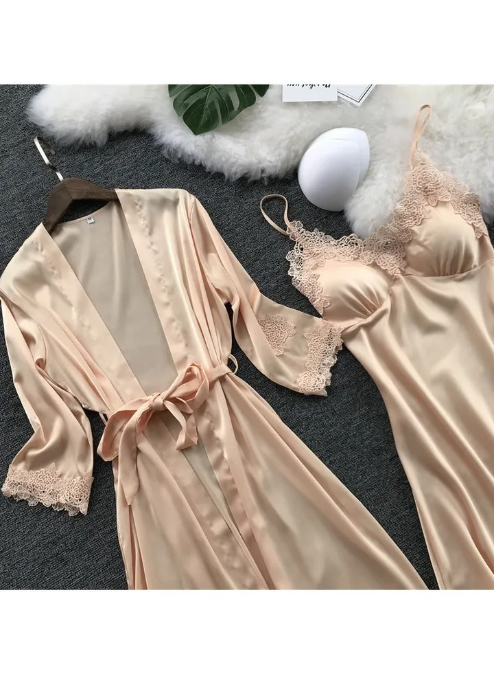 Women's beige nightgown