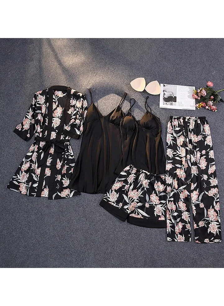 Five-Piece Suspender Pajamas Set That Can Be Worn In All seasons