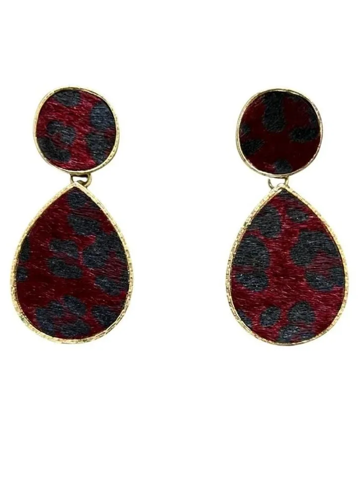 Fashion Ladies Earrings Red Black