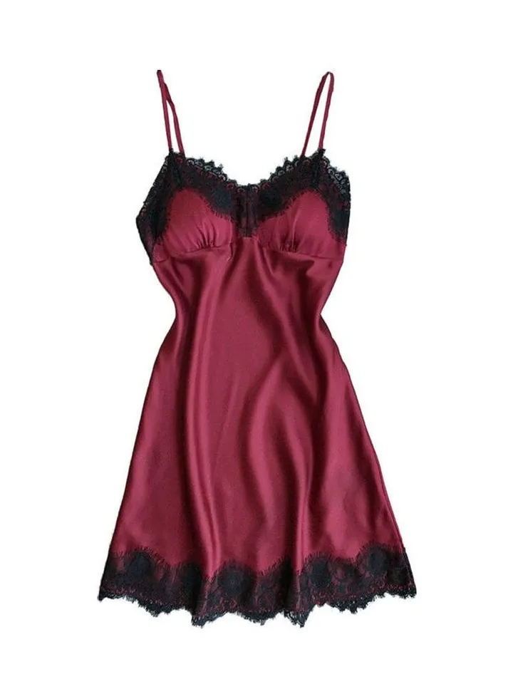 Silky Lace Patchwork Nightdress