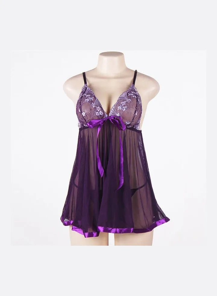 Floral Detail Lace Nightdress