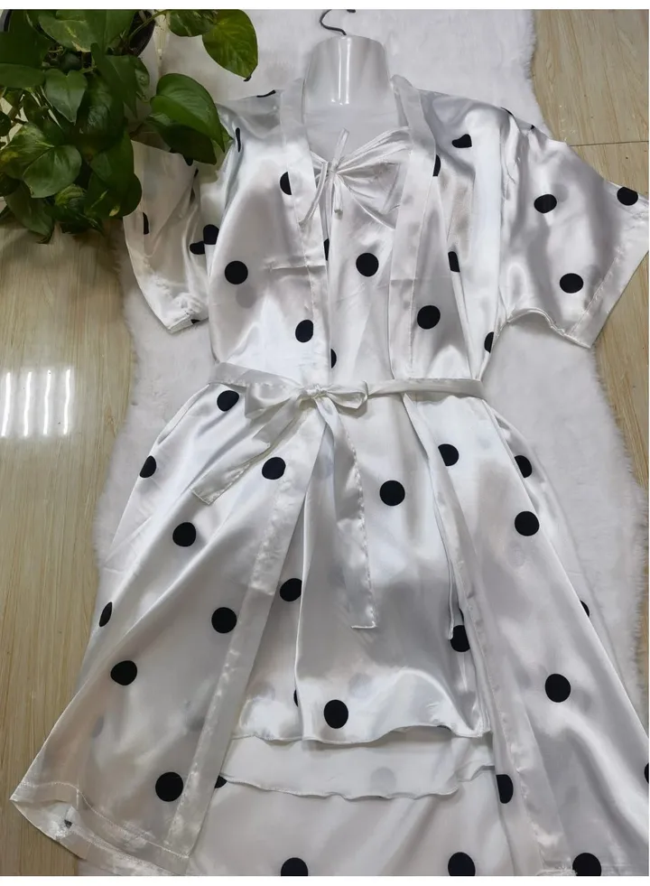 Women's Long Kimono Robe,Silk Dressing Gown Satin Nightwear Bathrobe,Elegant Crane Printing