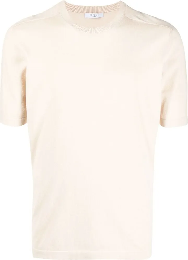 shortsleeved cotton-silk T-shirt