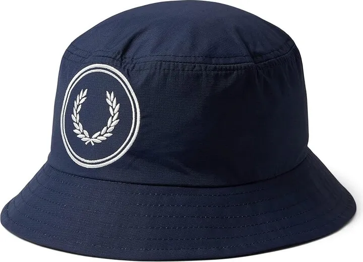 Fred Perry Circle Brand Ripstop Bucket Hat (Navy) Caps