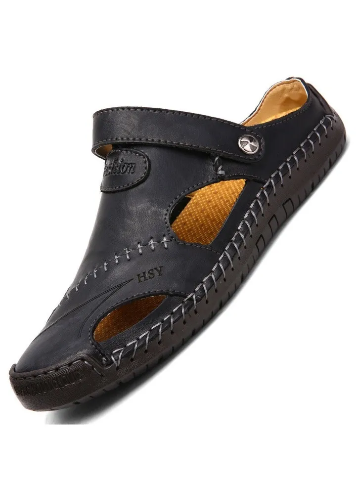 Men's Dual Purpose Breathable Casual Hollowed Out Cowhide Sandals