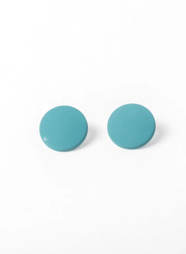 Casual Earring-Rounded Green