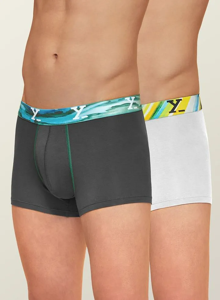 Pack of 2 - Printed Waistband Trunks