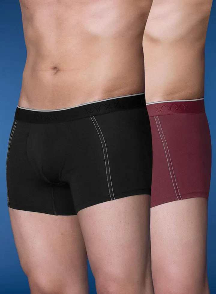 Pack of 2 - Logo Waistband Cotton Trunks