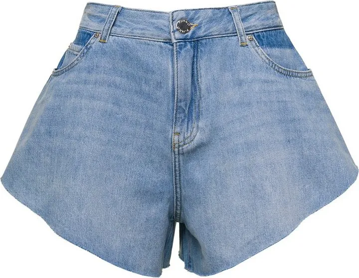 Pinko Butterfly Bleached Denim Shorts