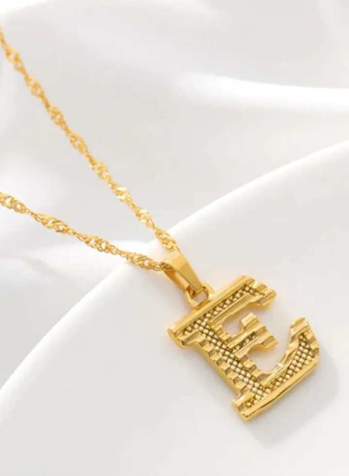 Fashion Letter Alphabet Jewelry Pendant Necklace for Women
