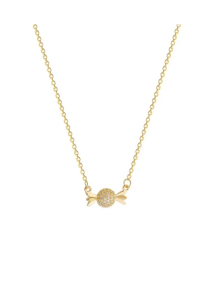 Vintage Candy Necklace Gold Tone Plated