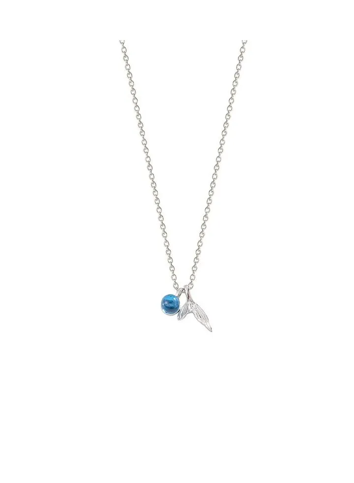 Vintage Crystal Mermaid Titanium Steel Necklace