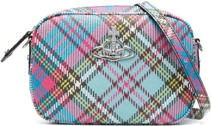 Daisy tartan-print cross body bag