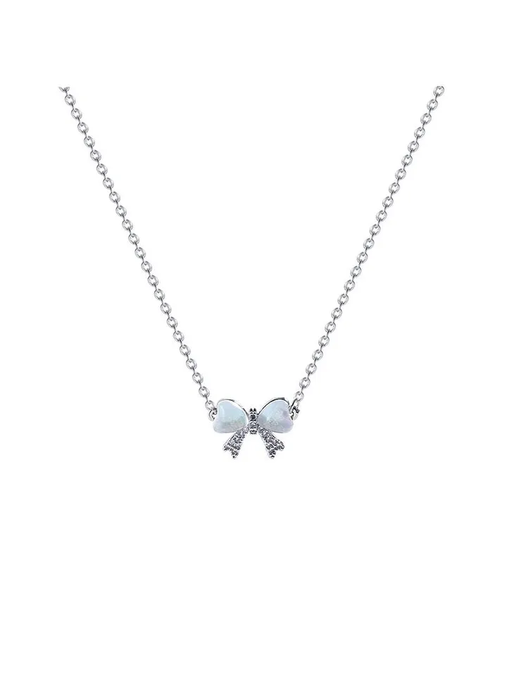 Opal Bow Element Necklace