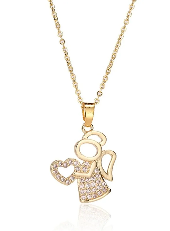 Zircon Girl Pendant Necklace