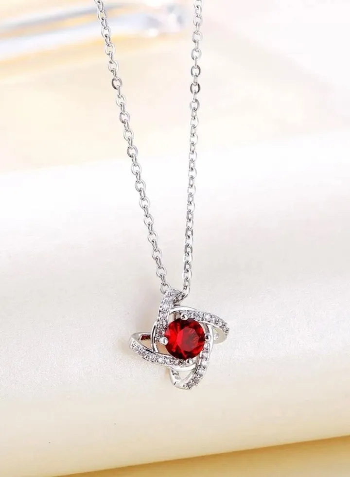 Elegant Silver Plated Cubic Zircon Necklace