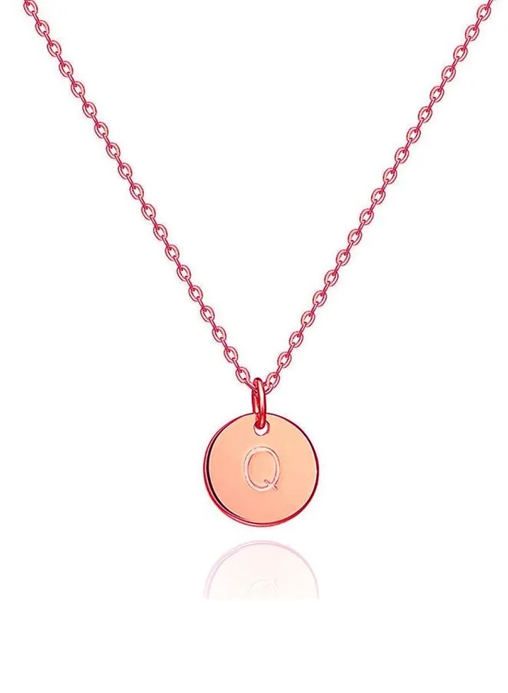 Necklace with Q Letter Pendant