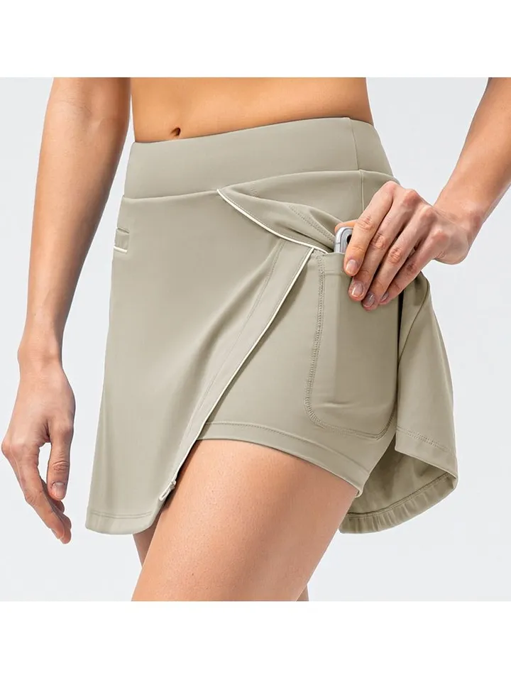 Yoga sport fake two loose skirt