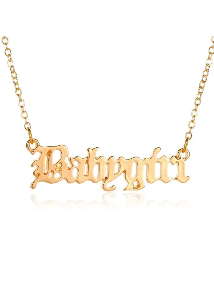 Alphabet Necklace Gold Tone Plated