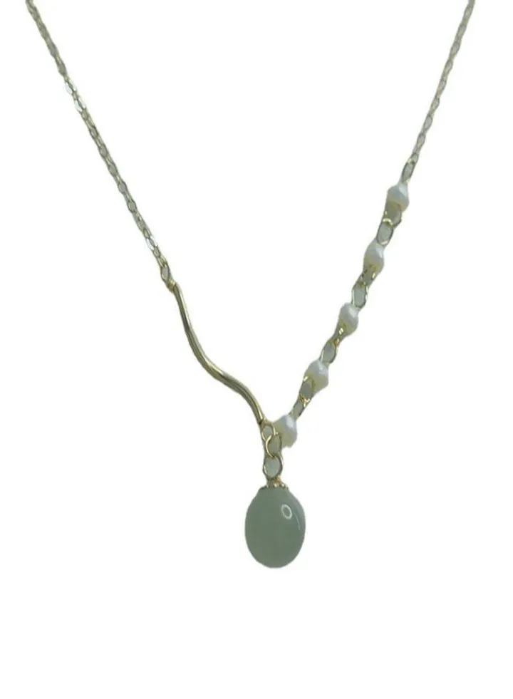 Light luxury niche design curved tube bead necklace