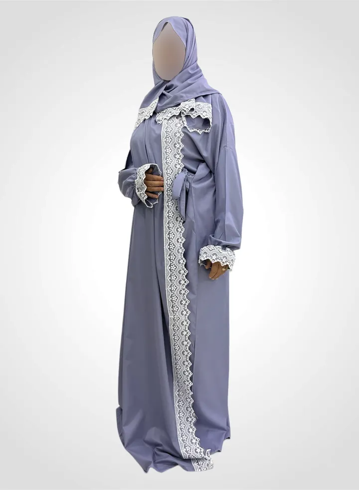 A Very Soft And Comfortable Lace Prayer Dress Consisting Of One Piece That Covers The Whole Body With A Uniform And Wide Size Suitable For All Bodies