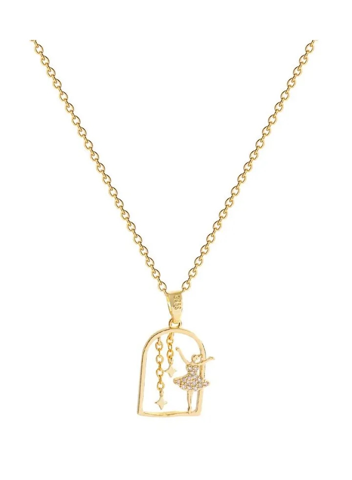 Geometric Ballerina Shape Titanium Steel Necklace