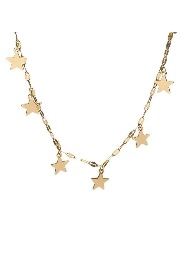 Pentagram Element Titanium Steel Necklace Two-Piece Set