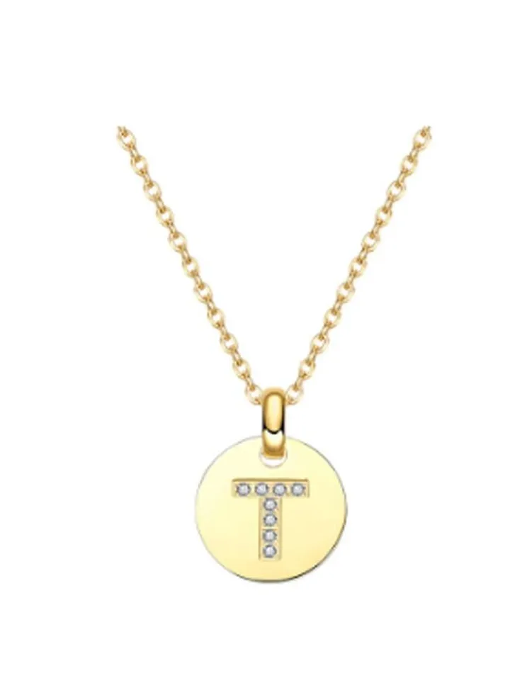 Women's Necklace With Letter T Pendant