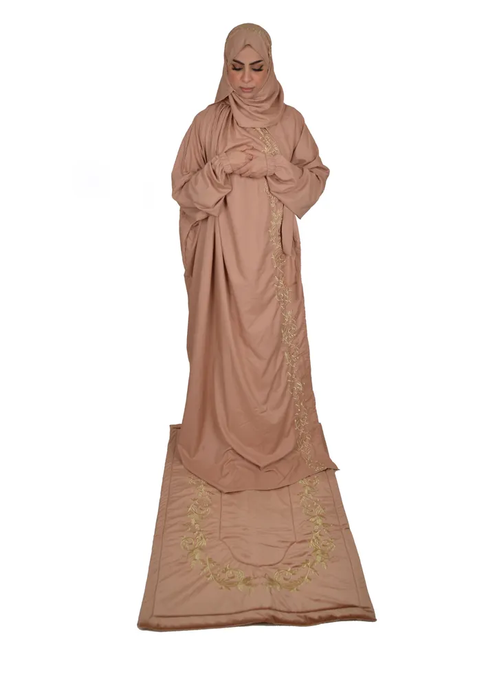 Premium Prayer Mat Set With Prayer Dress Soft Cotton