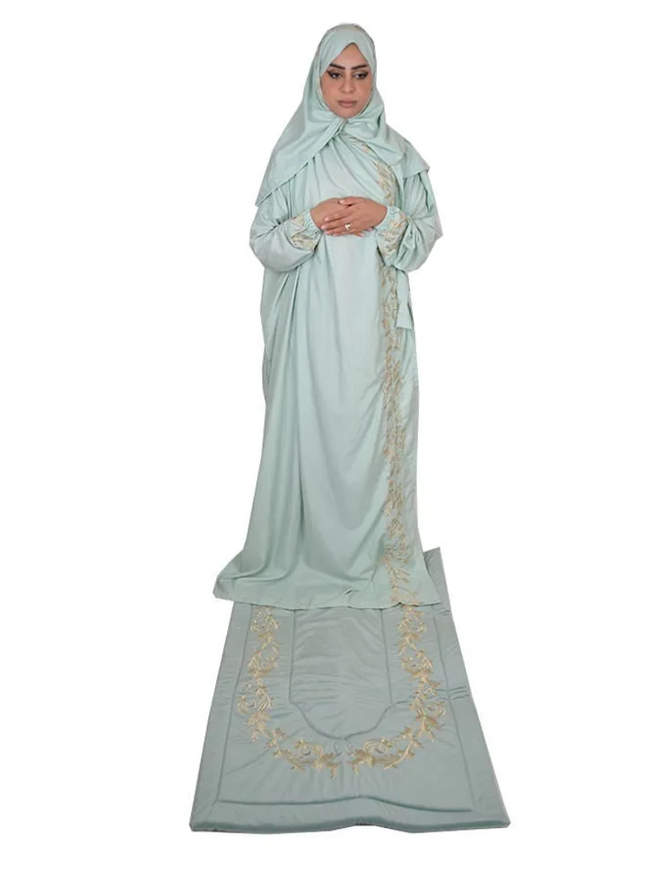 Premium Prayer Mat Set With Prayer Dress Soft Cotton