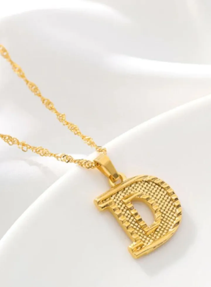 Fashion Letter Alphabet Jewelry Pendant Necklace for Women