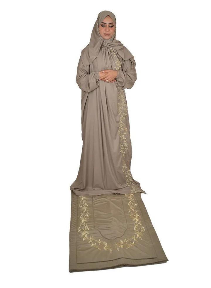 Premium Prayer Mat Set With Prayer Dress Soft Cotton