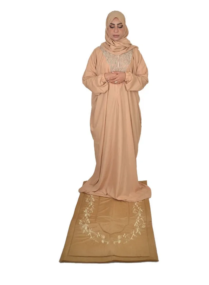 Premium Prayer Mat Set With Prayer Dress Soft Cotton