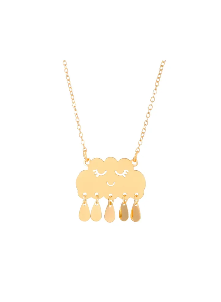 Creative Design Cloud Raindrop Element Necklace