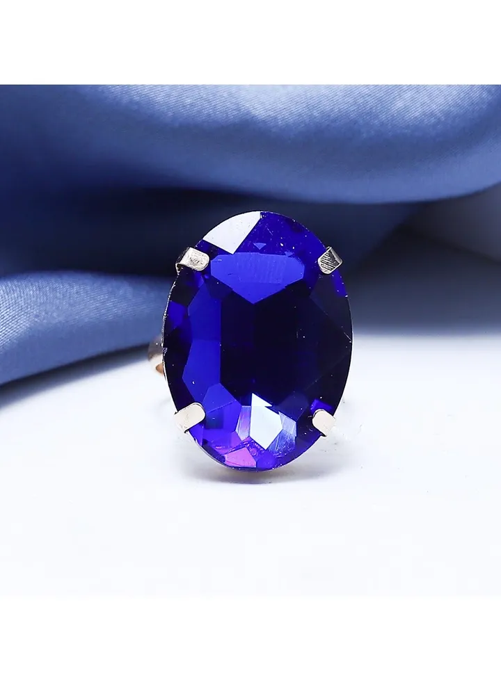 Glass Stretchable Earing Fluffy Women's Accessories-Blue