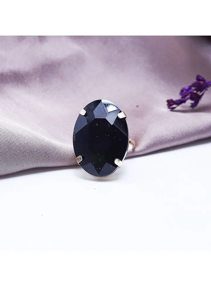 Glass Stretchable Earing Fluffy Women's Accessories-Black