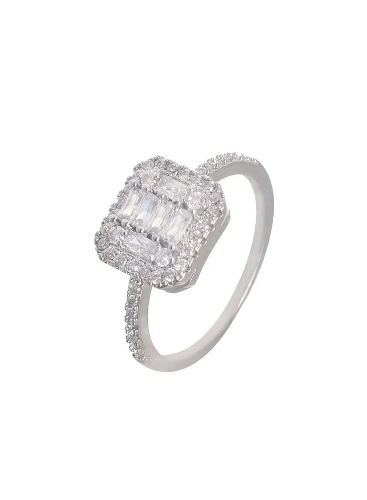 Silver Zircon Ring
