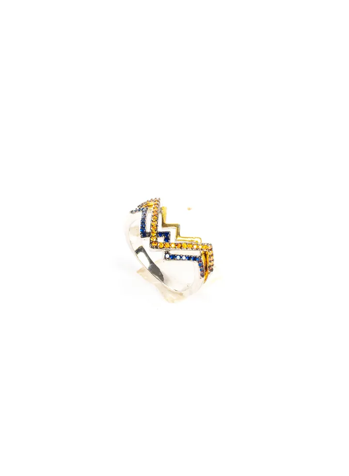 Platinum Ring Silver Zirconic Wonder Women Size 8