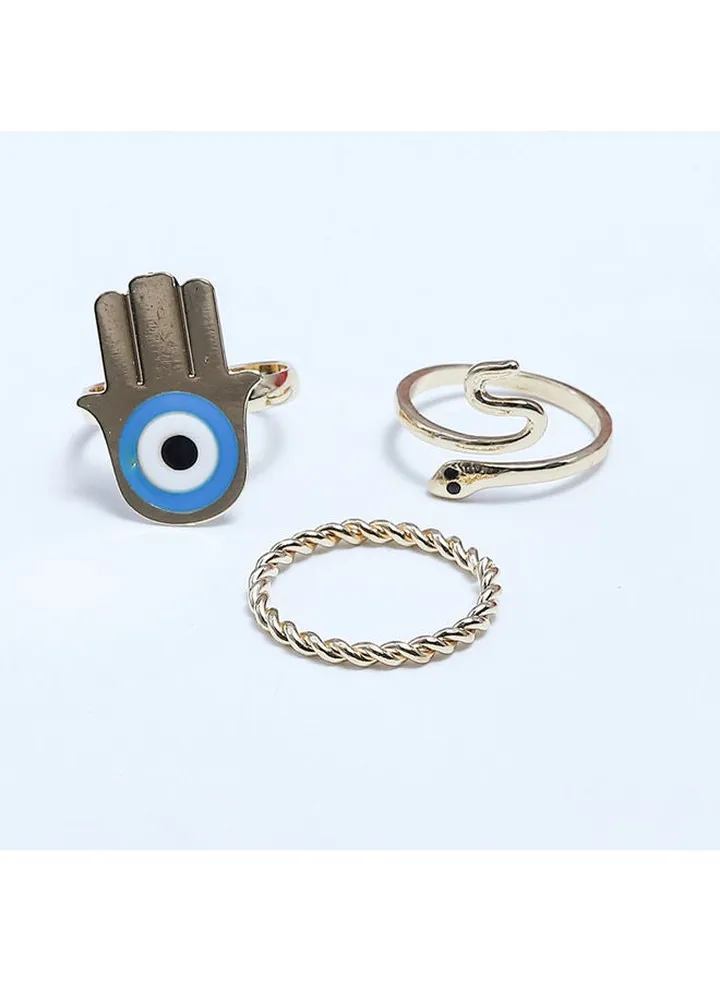 Hand&Snake Earing-Gold