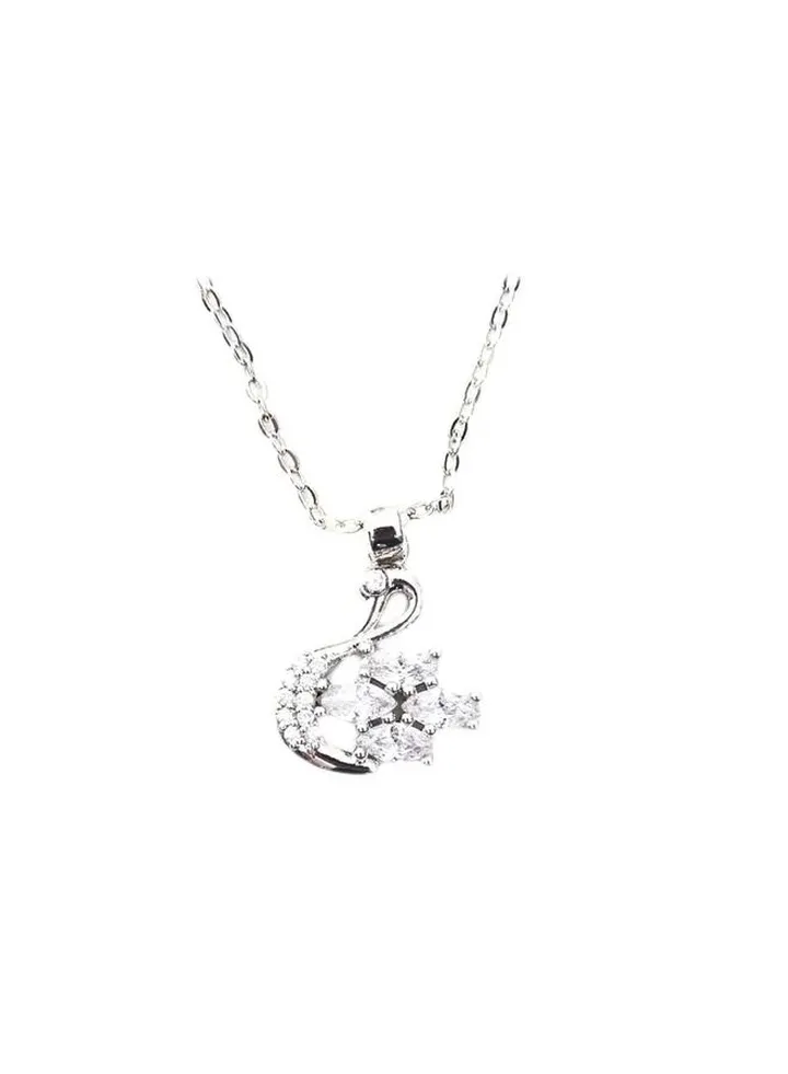 Crystal Studded Pendant Necklace
