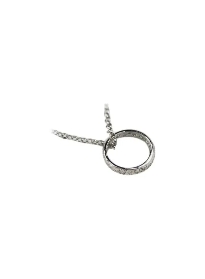 Metal Ring Pendant Necklace