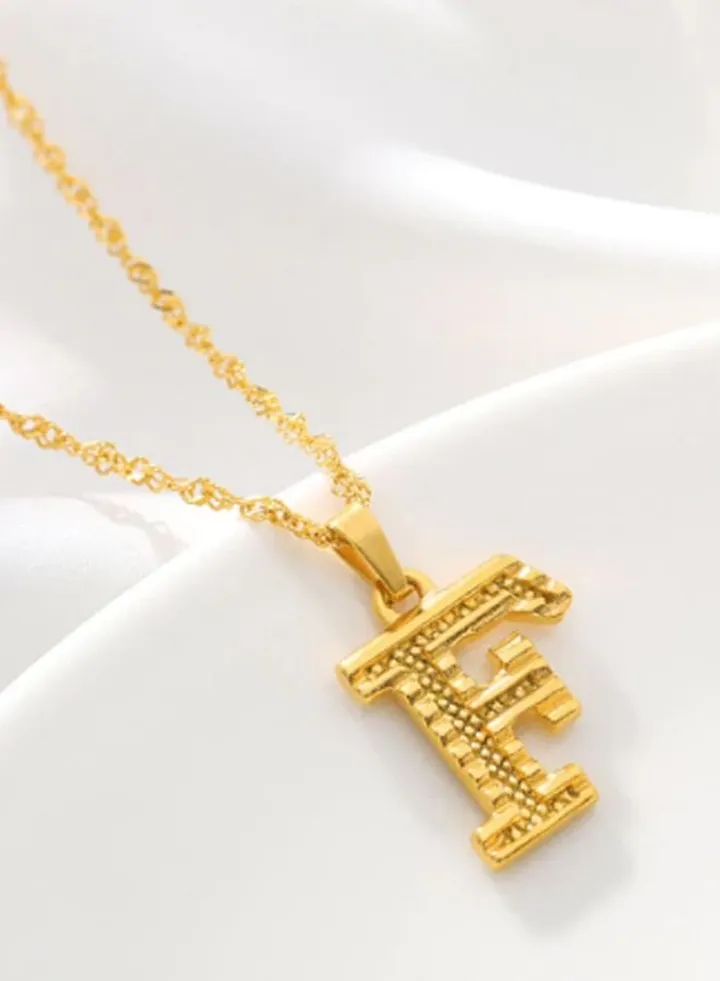 Fashion Letter Alphabet Jewelry Pendant Necklace for Women