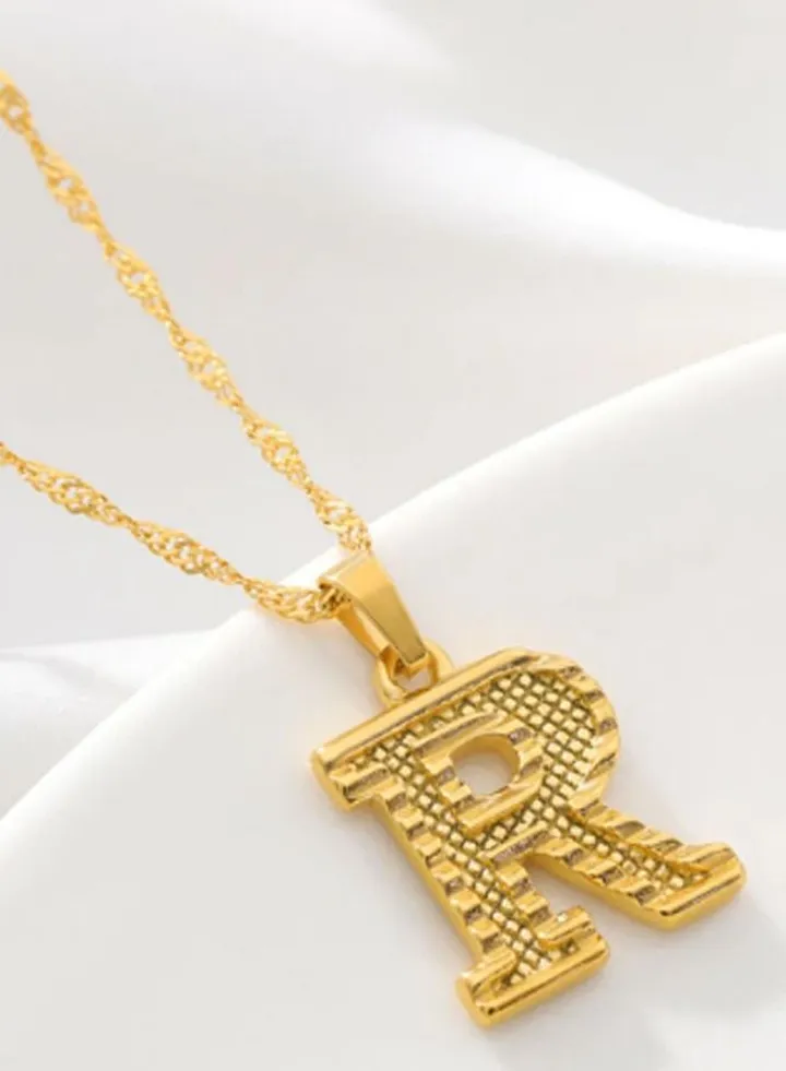 Fashion Letter Alphabet Jewelry Pendant Necklace for Women